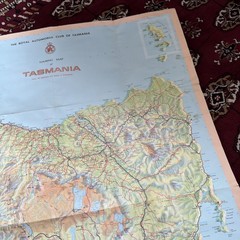 RAC Tasmania Vintage Touring Map 1973