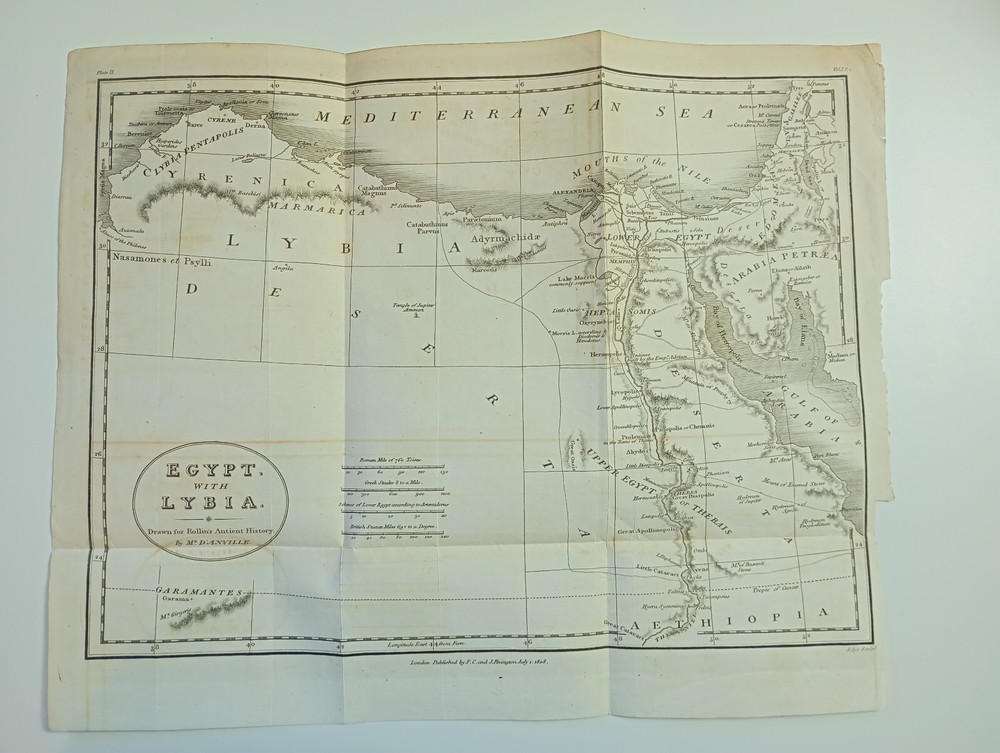 nb. Antique Map Egypt with Lybia Mr D’Anville 1808