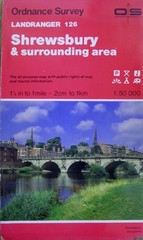 Landranger 126. Shrewsbury. OS 1:50,000 Map. Ordnance Survey. Vintage.