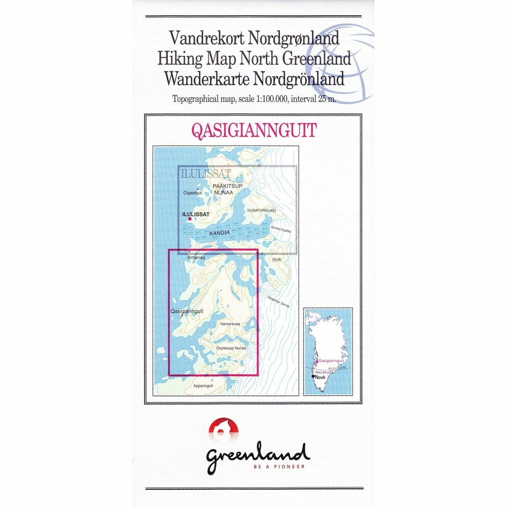 Qasigiannguit: North Greenland Hiking Map No. 17 (1:100 000)
