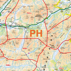 (G100) Map of Perth PH Postcode Sectors, Poster of Perth Postcodes