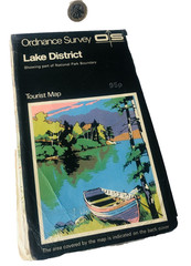 Map Lake District Tourist Map Ordnance Survey Vintage ra