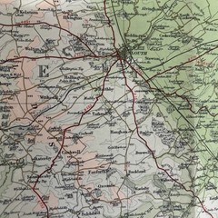 LINCOLNSHIRE Bartholomew Revised Contoured Half Inch Map sheet 30 Paper 1955