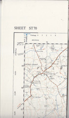 Ordnance Survey 1:25,000 First Series Map Sheet ST 70 Bulbarrow Hill