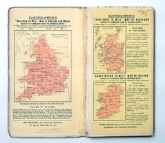 Antique Bartholomew’s Half Inch Contoured Map 18 Birmingham c 1900 Cartography