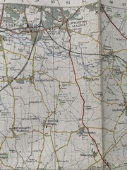 One Inch Ordnance Survey Map Sheet 132 Coventry & Rugby – paper – published 1961