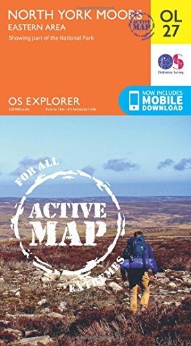 North York Moors Map | Weatherproof | Ea… by Ordnance Survey Sheet map, folded