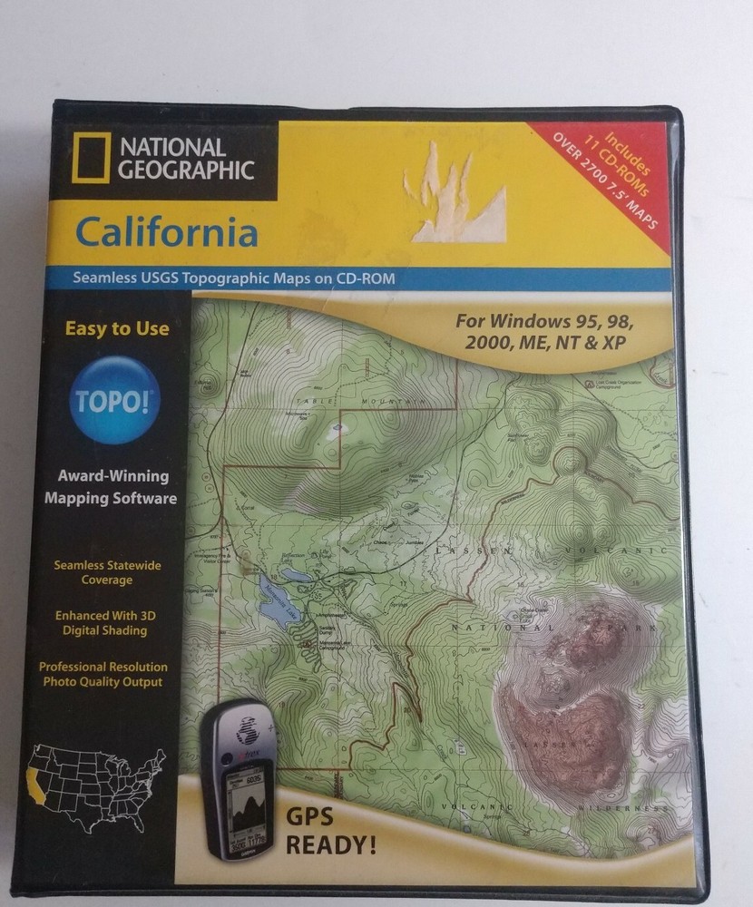 National Geographic Topographical California – 10 CD-ROMS (2003)