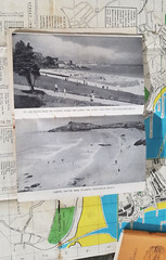 Newquay Padstow OS Linen Map St Ives Cornwall Town Guide Coach Guide AA hotels