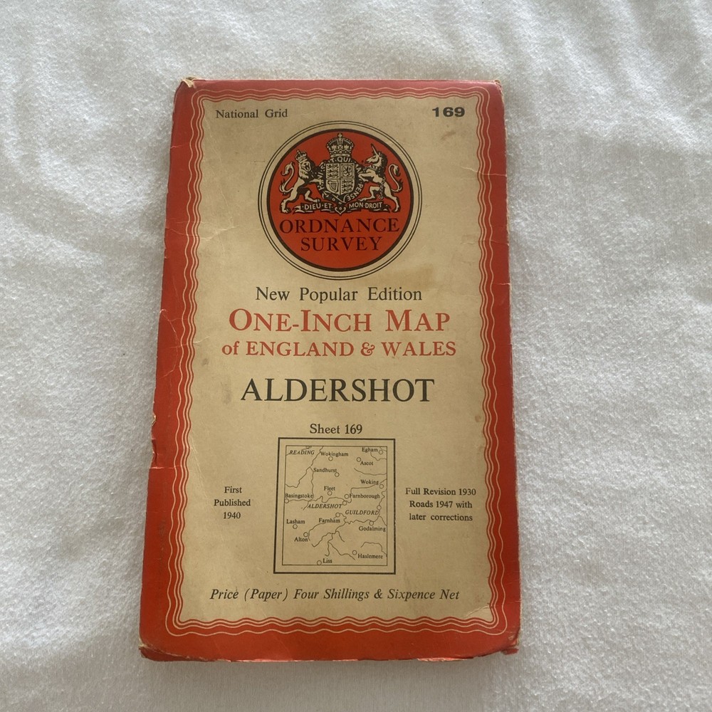 Ordnance Survey Map Aldershot 1940’s