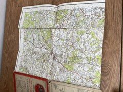 OS Ordnance Survey 1″ New Popular Edition sheet 181 Chichester – 1945 on cloth