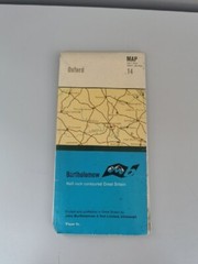Bartholomew’s Paper Maps X2 Oxford & Mid Wales Contoured Half Inch Vintage
