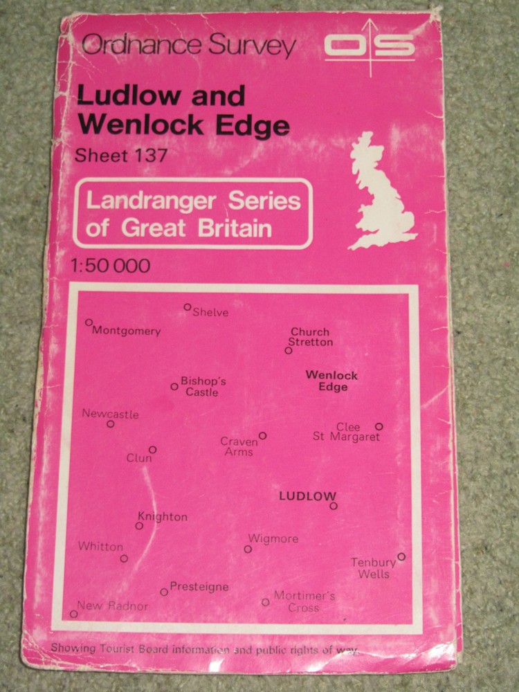 OS Ordnance Survey Landranger Maps – Pink covers – 1974-1983 – ‘good condition’