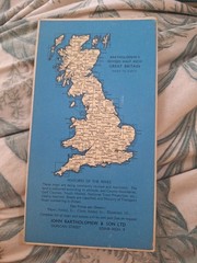 Bartholomew’s Revised Half-Inch Contoured Map – Exmoor Sheet 3 – Vintage Cloth M