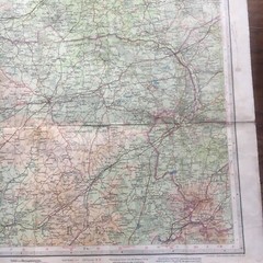 vintage Bartholomews cloth backed map of Salisbury plain