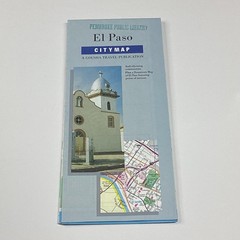 H.M. Gousha El Paso City Map Blue Folded Travel Map