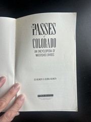 The Passes Of Colorado And Encyclopedia Of Watershed Divides