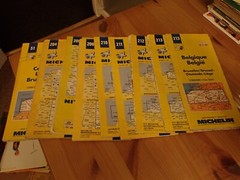 9 x MICHELIN TOUR MAPS circa 1978 – SEE PHOTOS