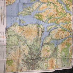 GLASGOW & THE CLYDE – Bartholomew National Map Series No 44 – 1977