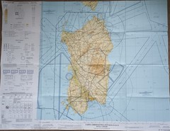 Aeronautical Chart-Sardinia, Italy -Scale 1:500,000-1999 Air, Aero Map, Cagliari
