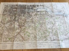 1935 Ordnance Survey One Inch Fifth Edition Cloth Map 115 S.E London & Dartford