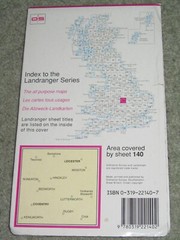 OS Ordnance Survey Landranger Map Sheet 140 Leicester & Coventry area – 1992