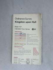 Vintage Ordnance Survey Map Sheet 107 Kingston Upon Hull First Series