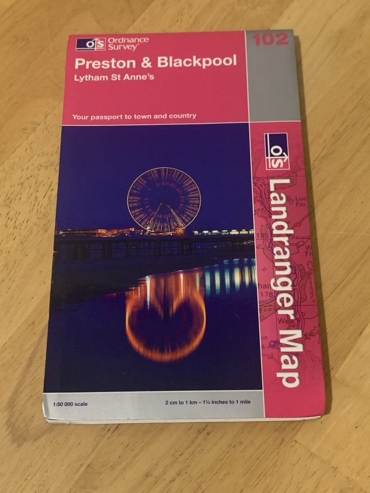 Ordnance Survey Landranger Map 102 Preston & Blackpool – Lytham St Annes (2004)