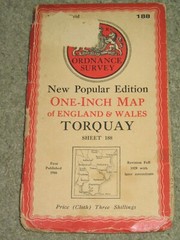 OS Ordnance Survey 1″ New Popular Edition sheet 188 Torquay – 1946 on cloth