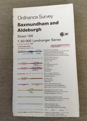 1990 Ordnance Survey Landranger Second Series Map 156 Saxmundham And Aldeburgh