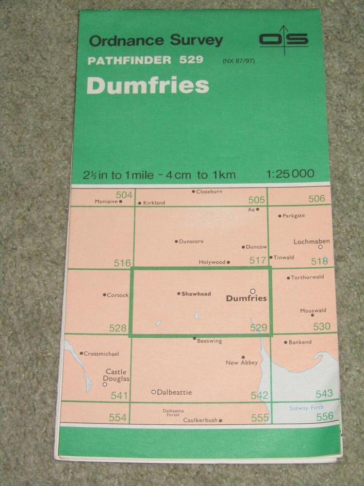 Ordnance Survey Pathfinder map sheet 529 (XG 87/97) Dumfries – 1987