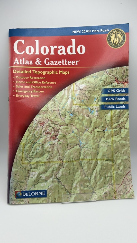 Delorme Colorado CO Atlas & Gazetteer Map 2004 Edition Topo / Road Trip Maps