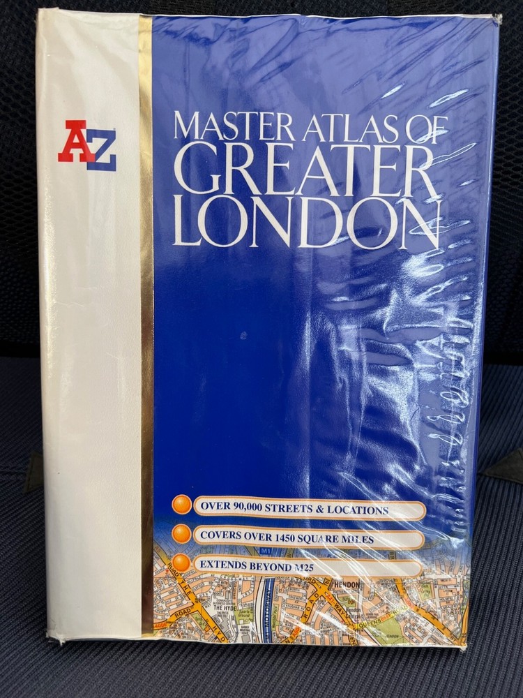 Master Atlas of Greater London by Geographers’ A-Z Map Company Hardback Book The