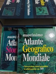 TOURING CLUB ITALIANO- ATLANTE GEOGRAFICO/STORICO MONDIALE 2 VOLUMI CON CUSTODIA