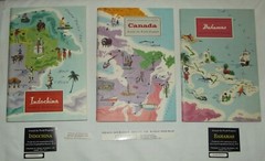 American Geographical Society Around The World Booklets Set 6 w/Stickers 1957-60