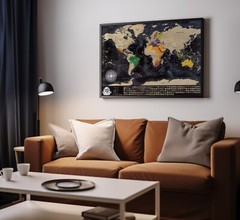 Personalized Scratch Travel Map – Scratch off World Map with Country Flags