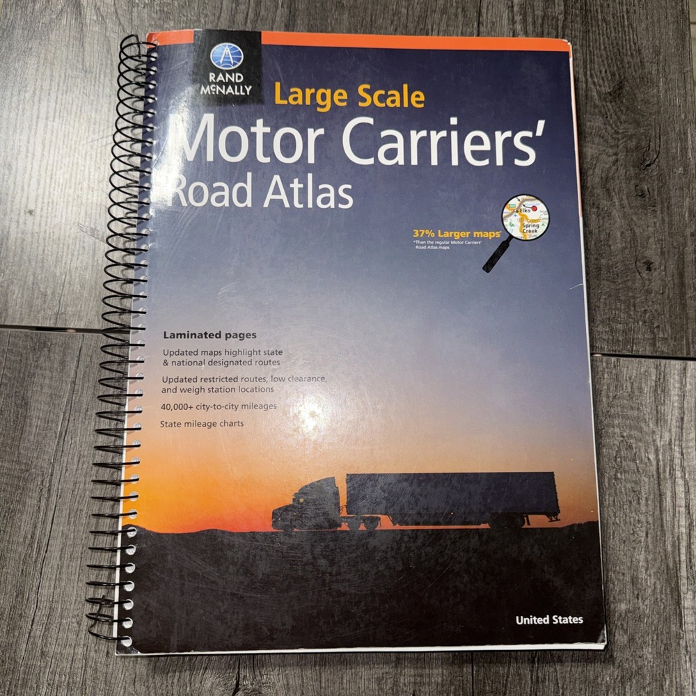 Rand Mcnally Large Scale Motor Carriers’ Road Atlas by Rand McNally (2018,…