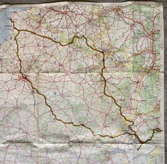 YOUTH HOSTELS NETWORK in FRANCE~Vintage Michelin Road Map 1955~110 x 99cm YHA