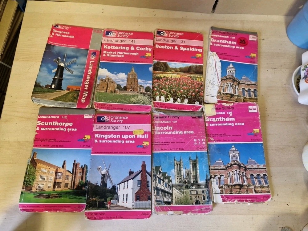 8 X Ordnance Survey Maps
