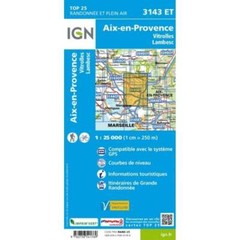 France 1:25K map 3143ET – Aix-en-Provence / Vitrolles / Lambesc map