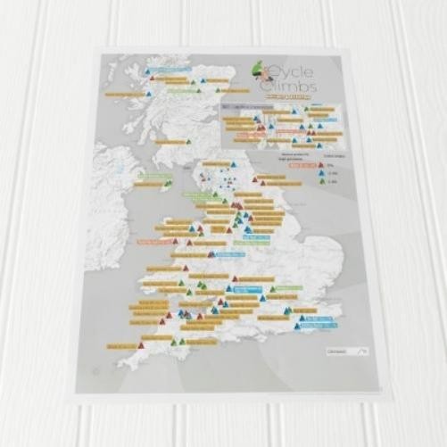 Cycle Climbs Collect and Scratch Print (Map) (UK IMPORT)