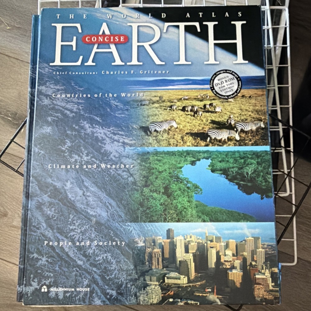 The World Atlas: Earth Concise by Charles F. Gritzner Hardcover Millennium House