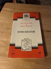 OS Ordnance Survey One Inch Paper Map, of Dorchester, Sheet 178, 1960