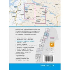 Sweden map 3: Saltoluokta / Padjelanta / Kvikkjokk Hiking, Kungsleden, skiing