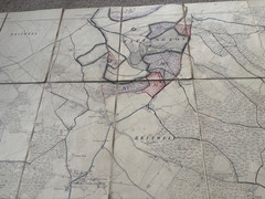 1922 CLOTH MAP 6 INCHES TO ONE MILE OXFORDSHIRE / BUCKS BORDERS EWELME BRITWELL