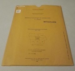 USGS Bedrock Topography Map of Central Iowa (2 Maps) with Sleeve