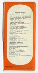 YUGOSLAVIA Tourist Map vintage 1969 NO VISA REQUIRED FOR U.K. CITIZENS