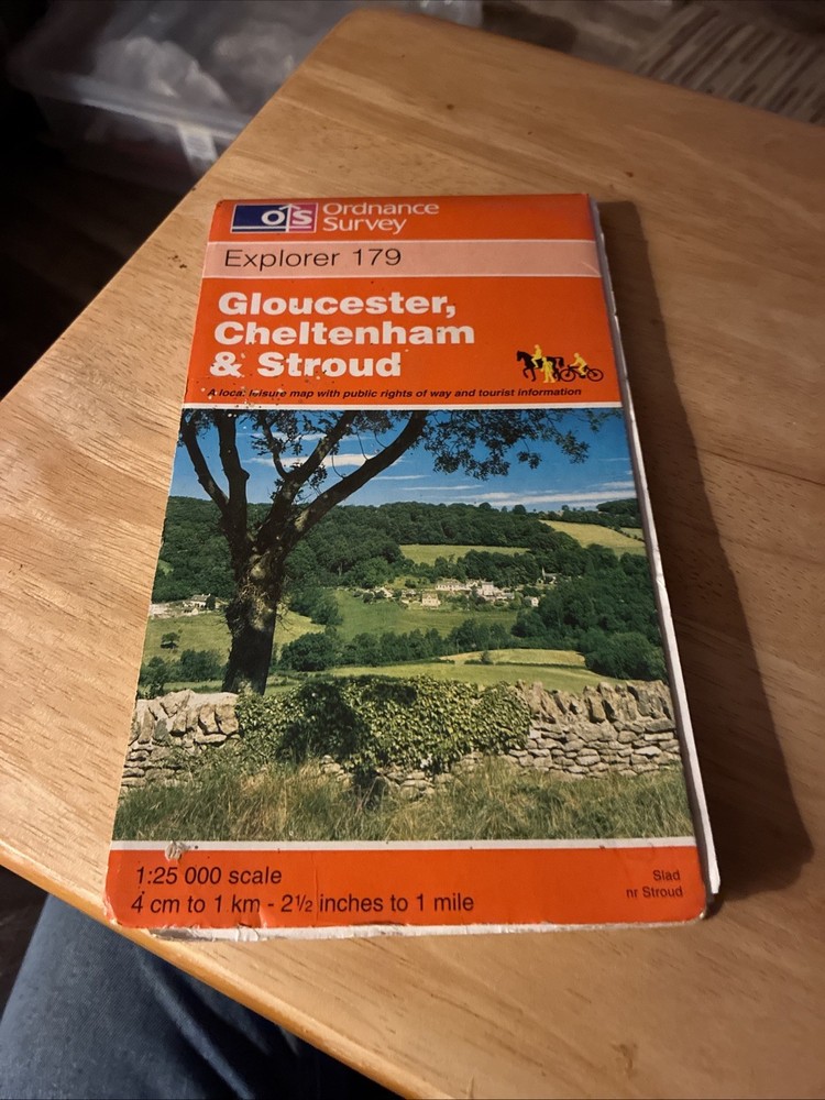 OS EXPLORER 179 Gloucester Cheltenham & Stroud 1999
