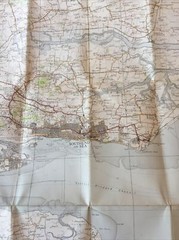 1936 Ordnance Survey One Inch Fifth Edition Cloth Map 108 Chelmsford & Southend