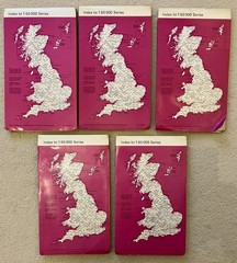 Five ORDNANCE SURVEY 1:50,000 First Series Maps from c1976 WEST COUNTRY